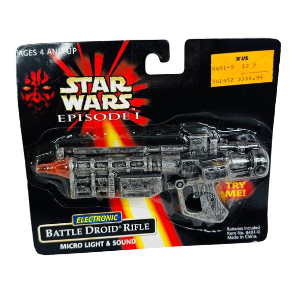 Star Wars Episode 1 Electronic Battle Droid Rifle with Light Sound Working - Picture 1 of 6